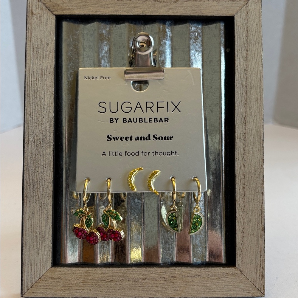 Sugarfix by BaubleBar 3 Pairs Fruit Earrings Set